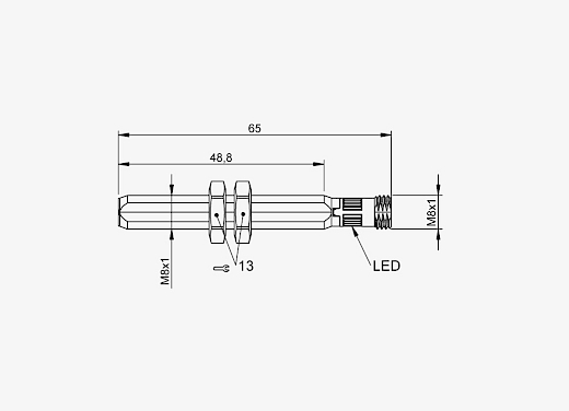 Balluff BES060T M8 2mm Flat Head PNP NO M8 Inductive Sensor with 3 Pin Connector