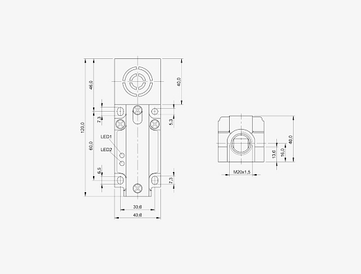 Balluff BES0206 120x40x40 30mm Long Body Varikont Endüktif Sensör