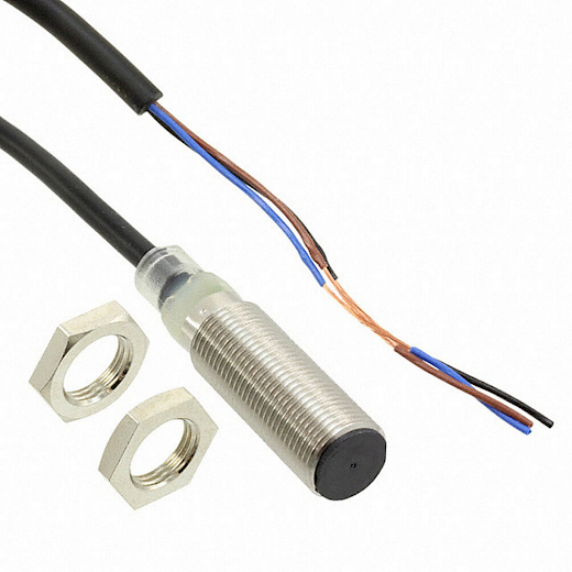 Omron E2B-M12KS04-WP-B2 M12 4mm Düz Kafa PNP NC 2 Metre Kablolu Endüktif Sensör