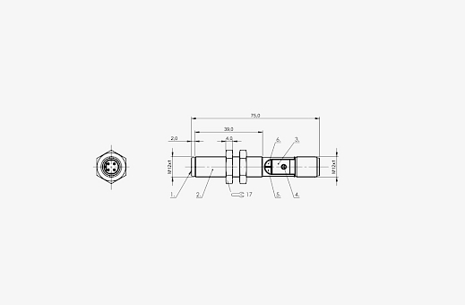 Balluff BCS00PK M12 4mm Flat Head PNP NC M12 Capacitive Sensor with 4 Pin Connector