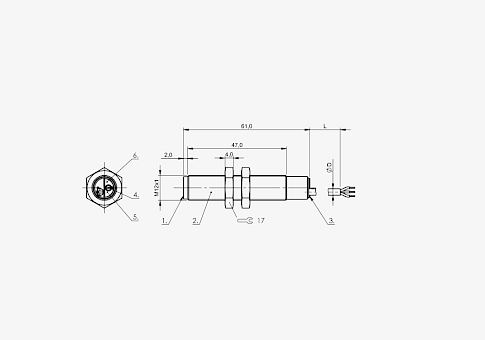 Balluff BCS00PU M12 4mm Düz Kafa PNP NO 2 Metre Kablolu Kapasitif Sensör