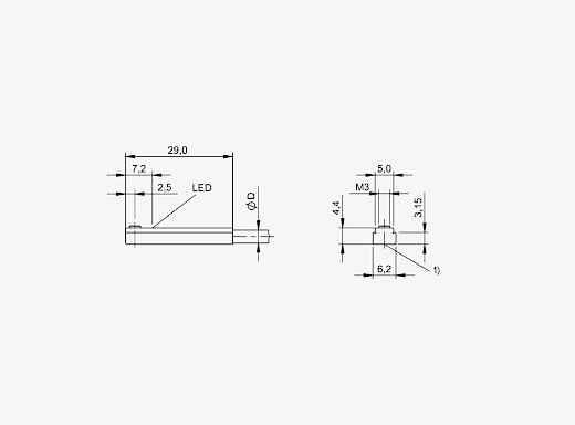 Balluff BMF008P T-Slot Reed Sviç NO 3 Metre PVC Kablolu Piston Sensörü