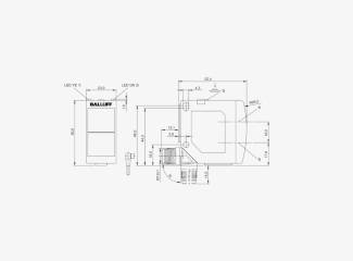 Balluff BOS01FN 0...14mm PNP (NO/NC) M12 4 Pin Konnektörlü Reflektörlü Optik Sensör