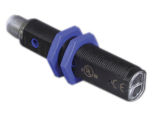 Datasensing S5N-PA-5-A00-PK 0..3500mm M18 Flat Head PNP (NO/NC) M12 Retro-Reflective Optical Sensor with 4 Pin Connector