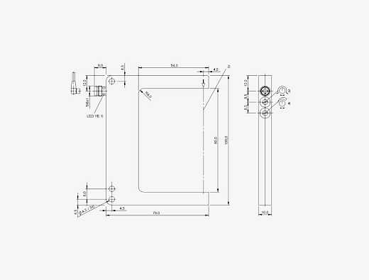 Balluff BGL0023 H:80mm PNP (NO/NC) M8 3 Pin Konnektörlü Optik Çatal Sensör