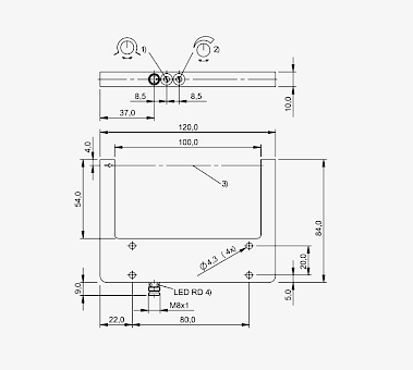 Balluff BGL002C H:100mm PNP (NO/NC) M8 3 Pin Konnektörlü Optik Çatal Sensör