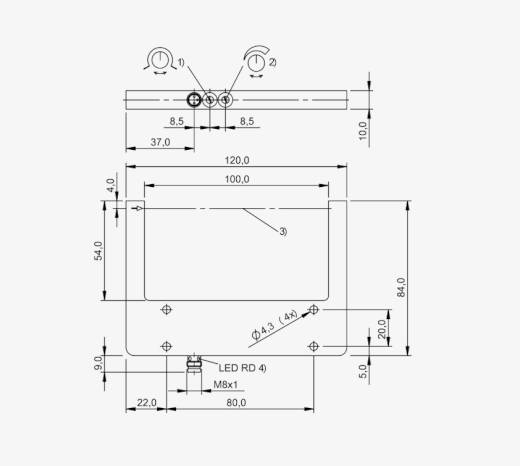 Balluff BGL002C H:100mm PNP (NO/NC) M8 3 Pin Konnektörlü Optik Çatal Sensör