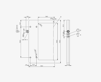 Balluff BGL0007 H:120mm PNP (NO/NC) M8 3 Pin Konnektörlü Optik Çatal Sensör