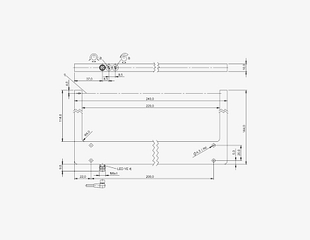 Balluff BGL0010 H:220mm PNP (NO/NC) M8 3 Pin Konnektörlü Optik Çatal Sensör