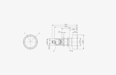 Balluff BUS0041 M30 600..8000mm M12 5 Pin Konnektörlü 0..10V/4-20mA  Analog Çıkışlı Ultrasonik Sensör