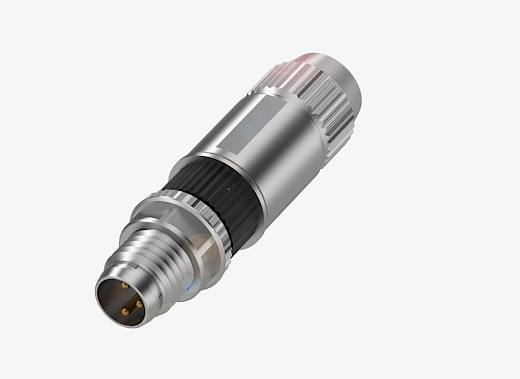 Balluff BCC02HE M8x1 3 Pin Straight Male A-Coded Metal Connector