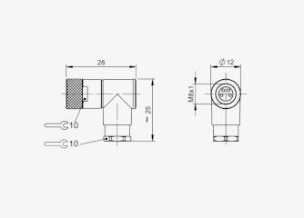 Balluff BCC0F9U M8x1 4 Pin 90° Dişi A-Coded Konnektör