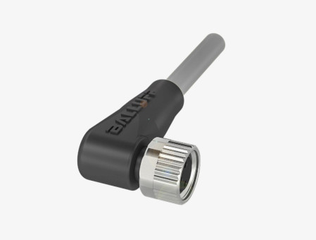 Balluff BCC02P6 M8x1 3 Pin 90° Female A-Coded 5 Meter Cable with PVC Connector