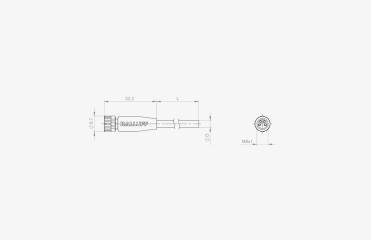 Balluff BCC02PN M8x1 4 Pin Düz Dişi A-Coded 10 Metre PVC Konnektörlü Kablo