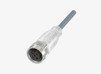 Balluff BCC0362 M12x1 4 Pin Düz Dişi A-Coded 5 Metre PVC Konnektörlü Ledli Kablo