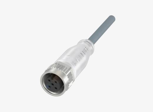 Balluff BCC0362 M12x1 4 Pin Düz Dişi A-Coded 5 Metre PVC Konnektörlü Ledli Kablo