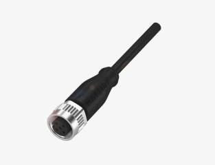 Balluff BCC08FE M12x1 5 Pin Düz Dişi A-Coded 2 Metre PUR Konnektörlü Kablo