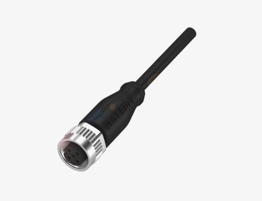 Balluff BCC08FE M12x1 5 Pin Düz Dişi A-Coded 2 Metre PUR Konnektörlü Kablo