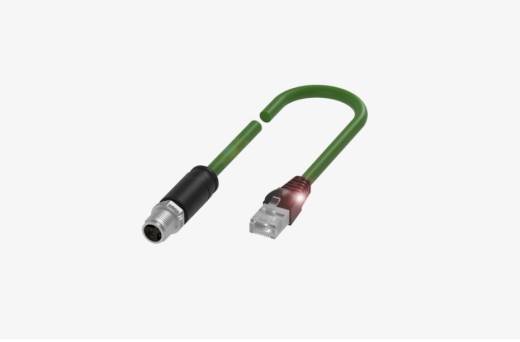 Balluff BCC0JAY M12x1 8 Pin Straight Male X-Coded + RJ45 25 Meter PUR Communication Cable