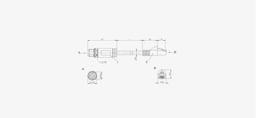 Balluff BCC0JAY M12x1 8 Pin Straight Male X-Coded + RJ45 25 Meter PUR Communication Cable