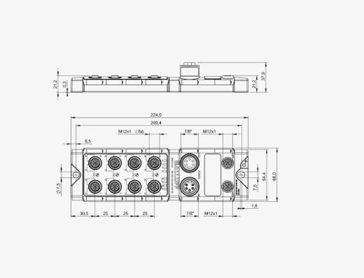 Balluff BNI00HL 8 Port Silver Line Metal Gövde Profınet IO Link Master Modül QMax:9A