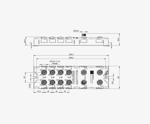 Balluff BNI00KH 8 Port Black Line Plastic Housing Multi Interface IO Link Master Module QMax:16A