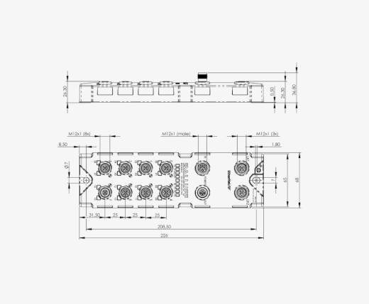 Balluff BNI00HZ 8 Port Washdown Line Plastik Gövde Ethernet/IP IO Link Master Modül QMax:16A