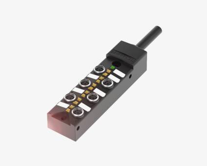 Balluff BPI00AT 6 Port M8x1 3 Pin PNP10 Metre PUR Kablolu Pasif Sensör Adası QMax:8A