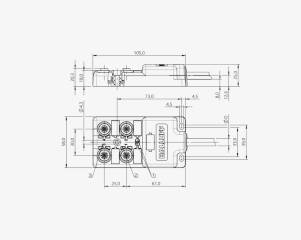 Balluff BPI009T 4 Port M12x1 4 Pin PNP 10 Metre PUR Kablolu Pasif Sensör Adası QMax:8A