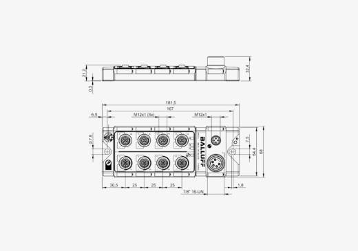 Balluff BNI00CL 8 Port M12x1 Safe Line Metal Gövde IO Link Slave Modül QMax:9A