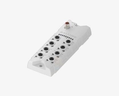 Balluff BNI00F9 8 Port M12x1 Washdown Line Plastik Gövde IO Link 4x Analog Çıkış IP69K Slave Modül QMax:4A