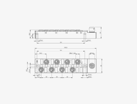 Balluff BNI000R 8 Port M8x1 3 Pin Black Line Plastik Gövde IO Link Çıkış Slave Modül QMax:4A