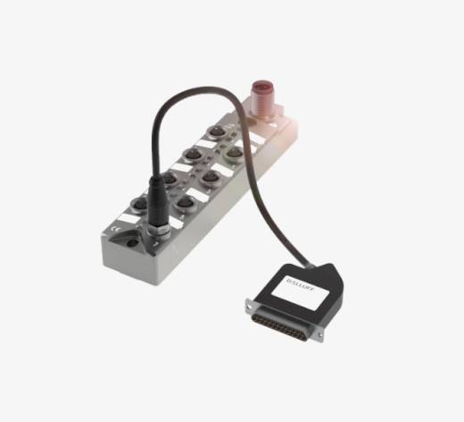 Balluff BNI0099 8 Port M8x1 3 Pin Black Line Plastic Housing IO Link Output Slave Module QMax:4A