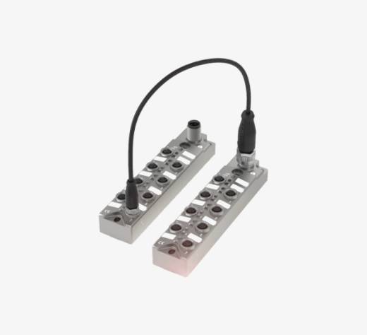Balluff BNI0099 8 Port M8x1 3 Pin Black Line Plastic Housing IO Link Output Slave Module QMax:4A