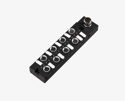 Balluff BNI001Y 8 Port M8x1 3 Pin Black Line Plastic Housing IO Link Output Slave Module QMax:4A