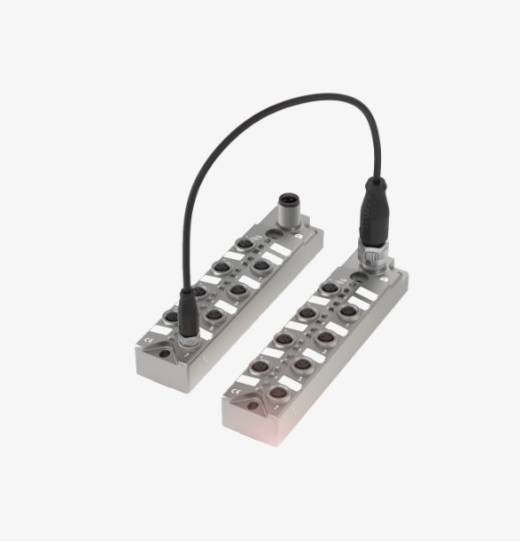 Balluff BNI0093 8 Port M8x1 3 Pin Black Line Plastic Housing IO Link Output Slave Module QMax:4A