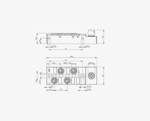 Balluff BNI000P 4 Port M8x1 3 Pin Black Line Plastik Gövde IO Link Çıkış Slave Modül QMax:4A