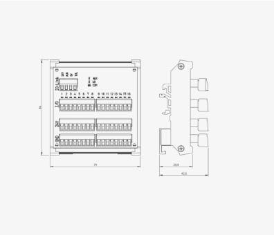 Balluff BNI004L Black Line Plastik Gövde 16x4 Pin PNP Vidalı Klemens Geçme IO Link Çıkış Slave Modül QMax:1.6A