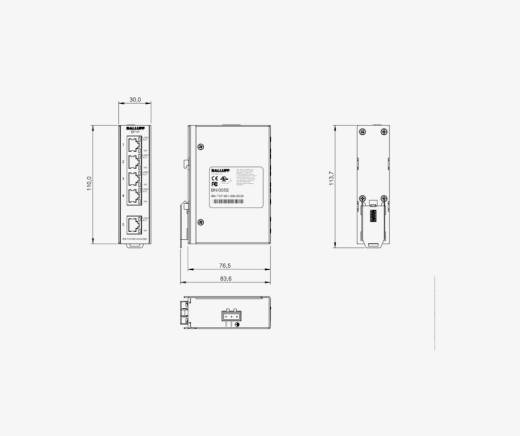 Balluff BNI005E 5 Port 24 VDC Beslemeli Ethernet Sviç