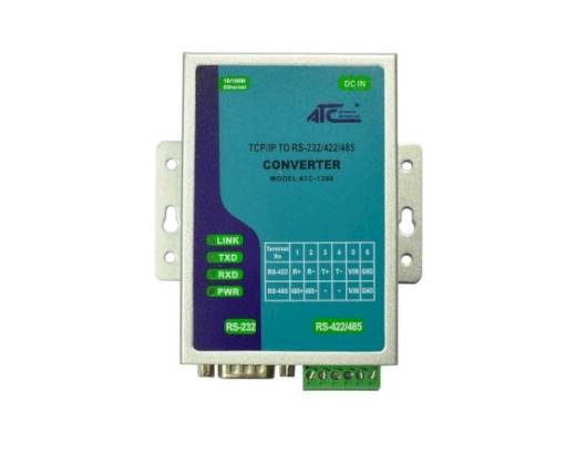 ATC-1200 TCP/IP - RS232/422/485 Yüksek Performanslı Ethernet Seri Dönüştürücü
