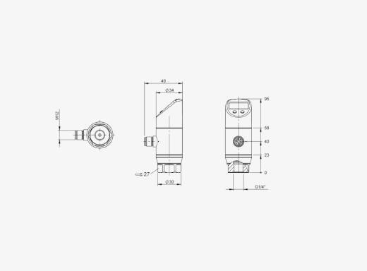 Balluff BSP00Y4 0..10 Bar 1/4" Dişi 1x 4..20mA/0..10V Analog Çıkış +1 Dijital Çıkışlı Basınç Sensörü