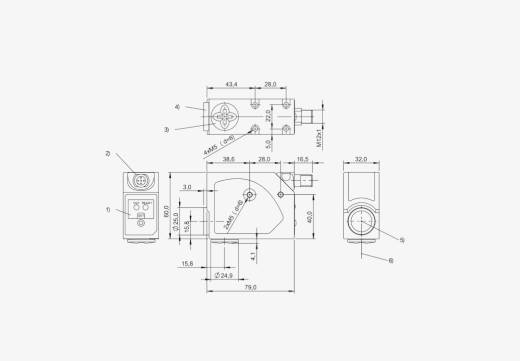 Balluff BKT0002 6...12mm PNP/NPN (NO/NC) M12x1 diffuse optical contrast sensor with 5-pin connector