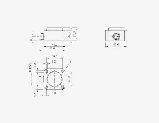 Balluff BSI0013 -45...45° M12x1 5 Pin Connector 2x 0... 10 V Analog Output Tilt Sensor
