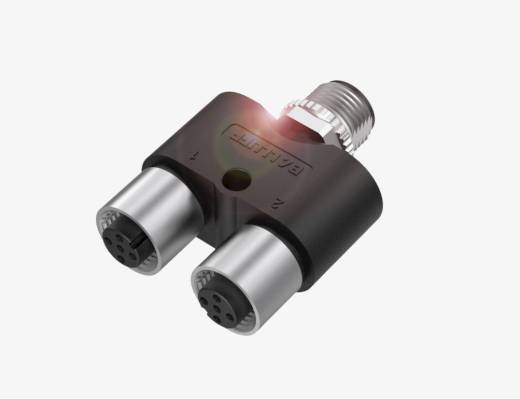 Balluff BCC0AEZ M12x1 5 Pin Erkek + 2x M12x1 5 Pin Dişi A-Coded T-Konnektör
