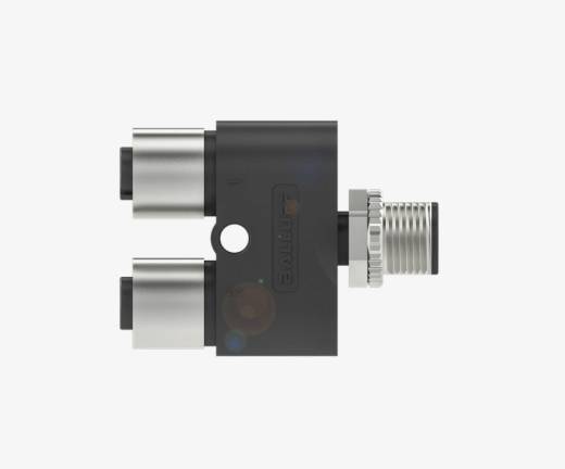 Balluff BCC089P M12x1 5 Pin Erkek + 2x M12x1 4 Pin Dişi A-Coded T-Konnektör