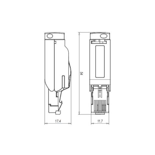 Balluff BCC02HH M8x1 4 Pin Straight Male A-Coded Metal Connector