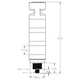 Banner TL50B-GYRAQBSZ Ø50 18-30 VDC / 24V AC M12x1 5 Pin Konnektörlü 3 Renkli Buzzer Sinyal Kule Tıp Tepe Lambası